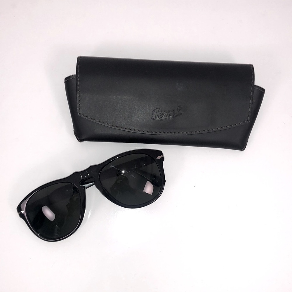Persol black aviator sunglasses
